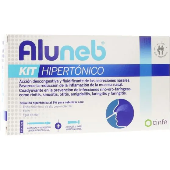 Aluneb Kit Hipertónico: Dispositivo Nasal + 20 Viales