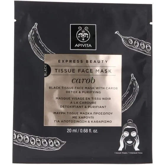 Apivita Mascarilla Tejida Negra de Algarroba 20 ml
