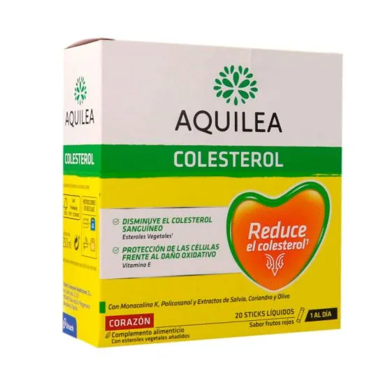 Aquilea Colesterol 20 sticks líquidos sabor frutos rojos