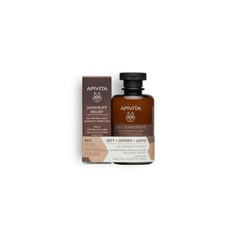 Apivita Pack Anticaspa Grasa Aceite 50ml + Champú 250ml
