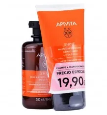 Apivita Pack Brillo Vitalidad Champú 250ml + Acondicionador 150ml