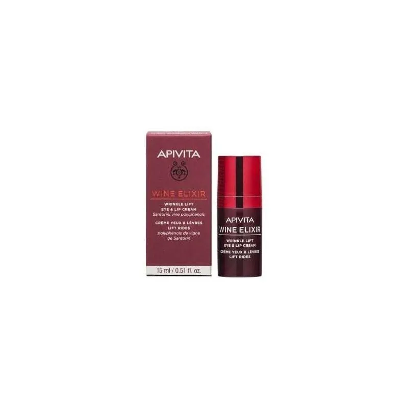 Apivita Wine Elixir Crema Antiarrugas para el Contorno de Ojos y Labios 15ml