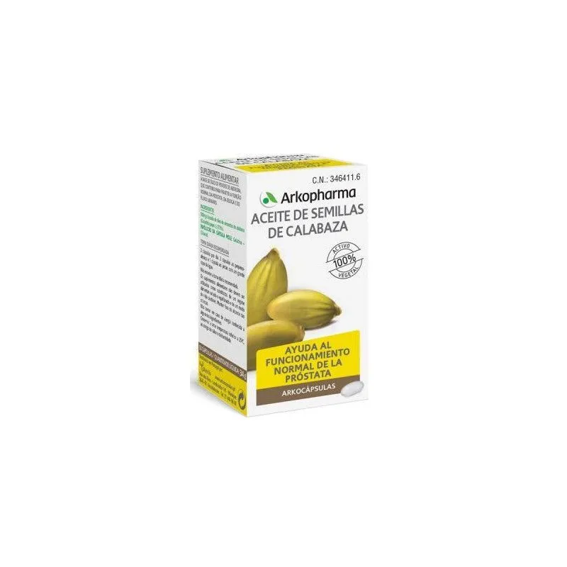 Arkopharma Aceite de Semillas de Calabaza 50 Cápsulas