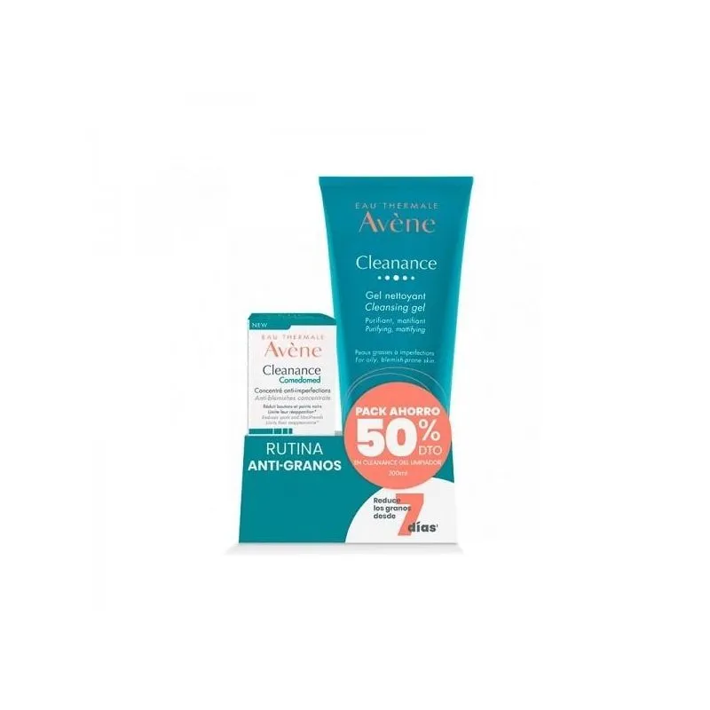 Avene Cleanance Pack Gel Limpiador 200ml + Comeomed Concentrado 30ml