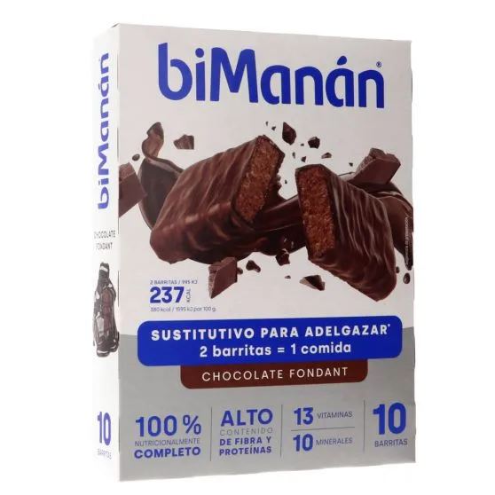 biManan Sustitutive Barritas de Chocolate Negro Fondant