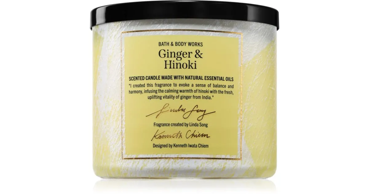 Bath & Body Works Ginger & Hinoki scented candle 411 g