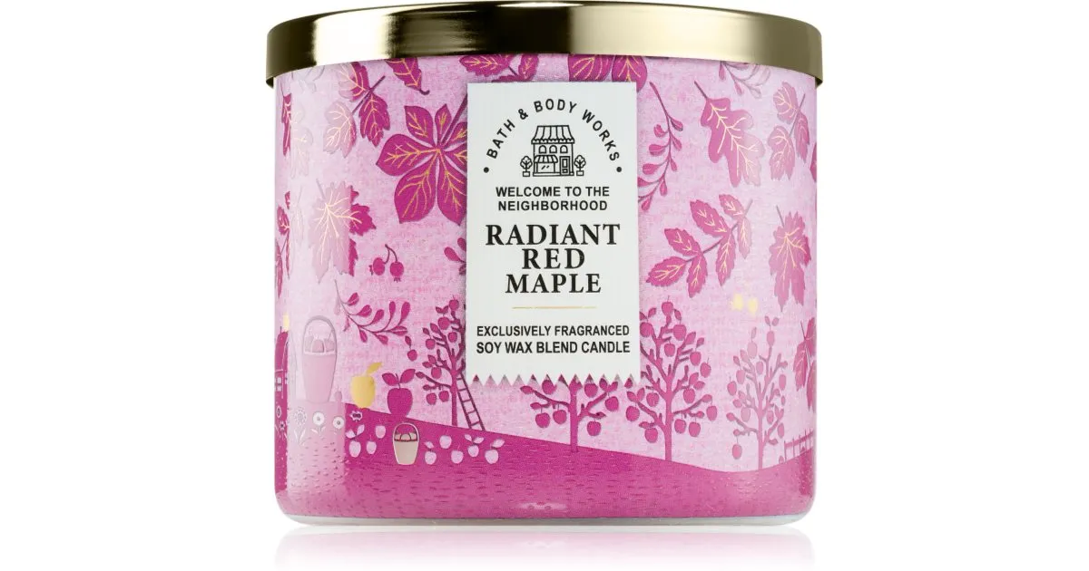Bath & Body Works Radiant Red Maple scented candle 411 g