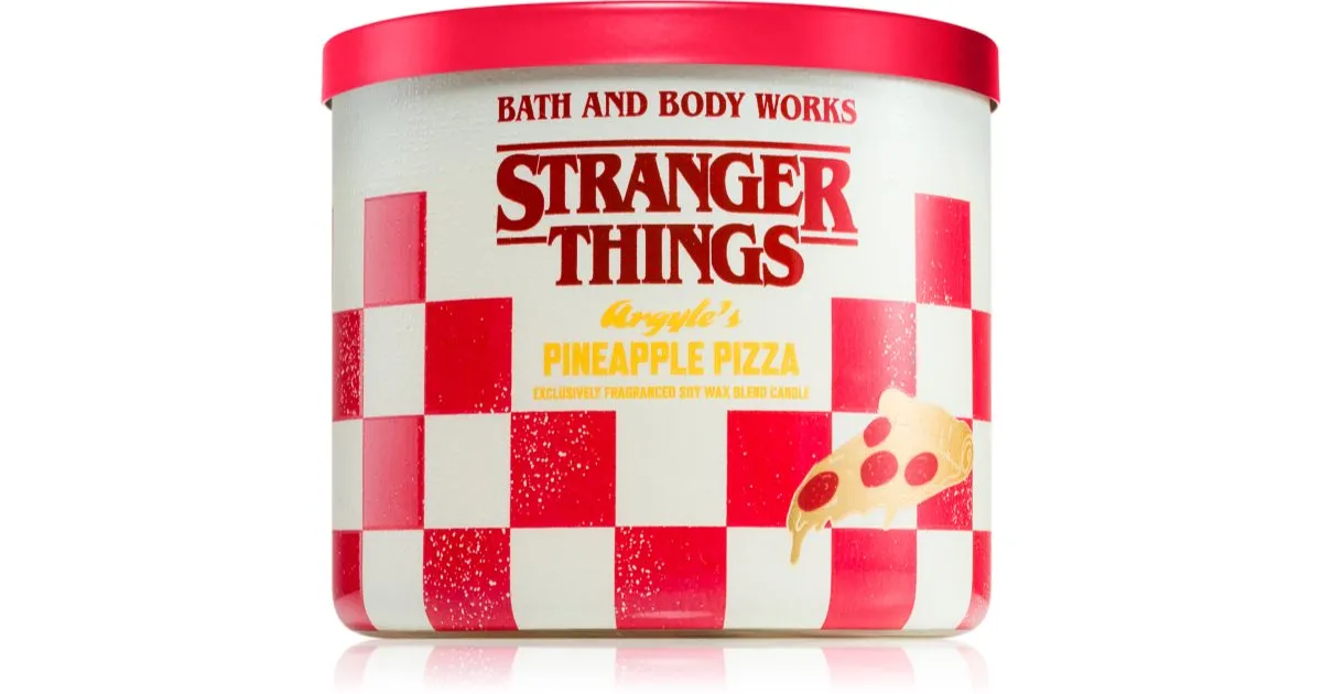 Bath & Body Works Stranger Things Argyle's Pineapple Pizza scented candle 411 g