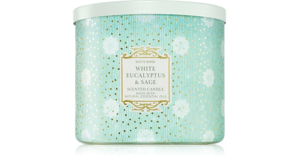 Bath & Body Works White Eucalyptus & Sage scented candle 411 g