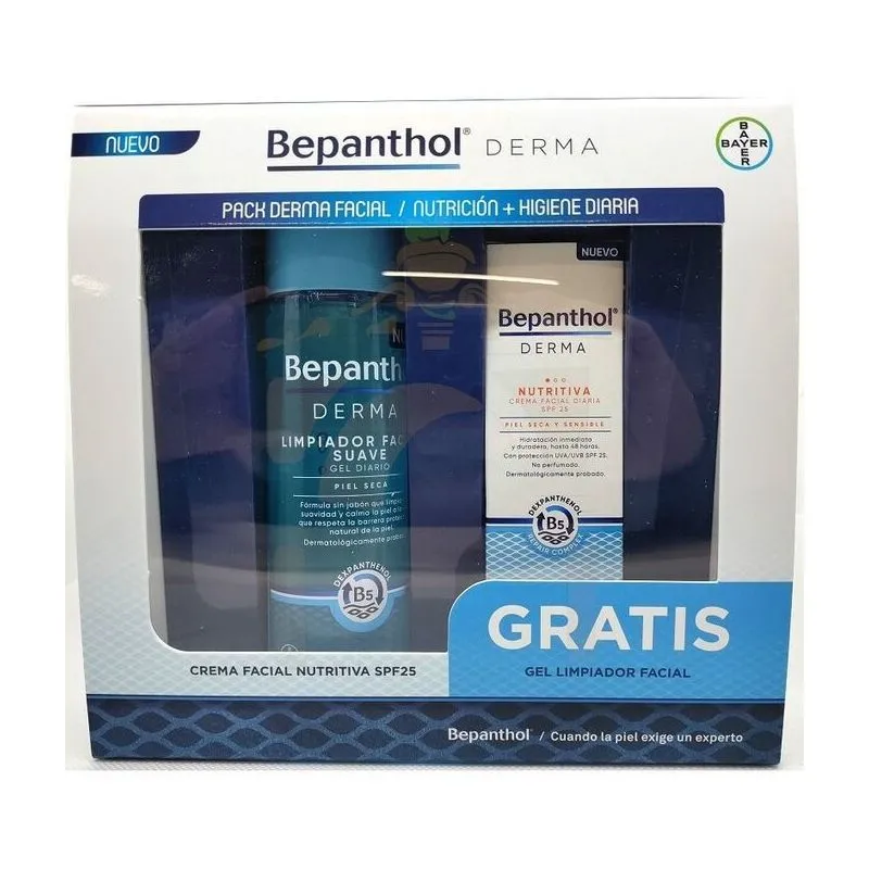 Bepanthol Crema Facial Nutritiva 50ml + Gel Limpiador Facial 200ml