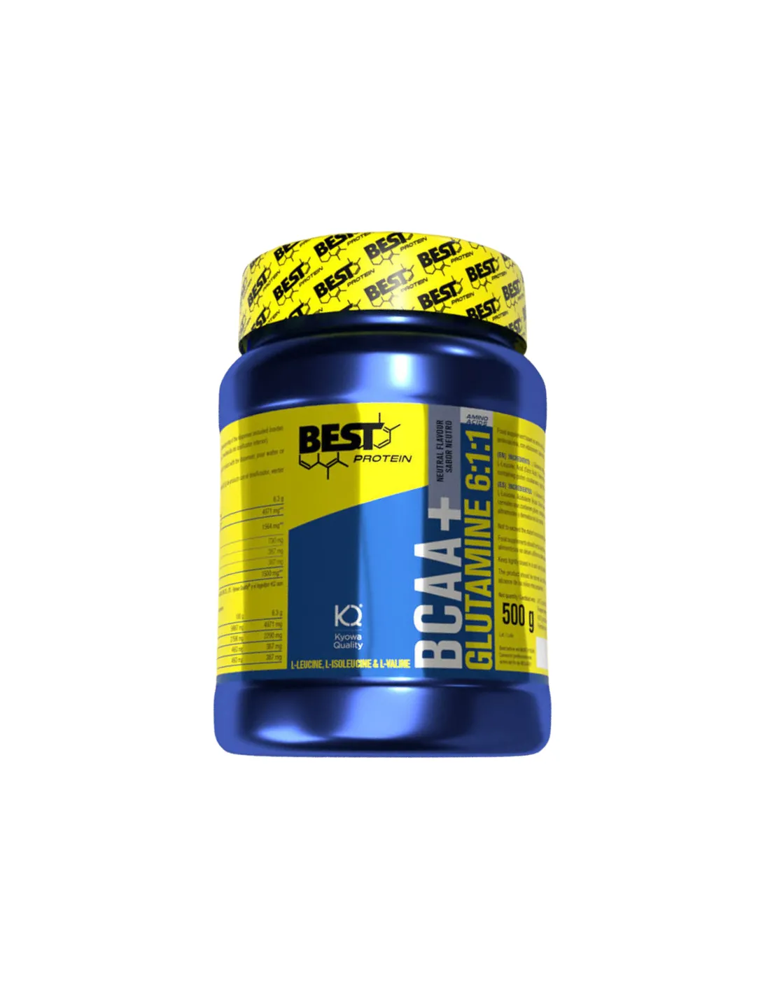 BEST BCAA+ Glutamine 6:1:1 Sabor Neutro 500g