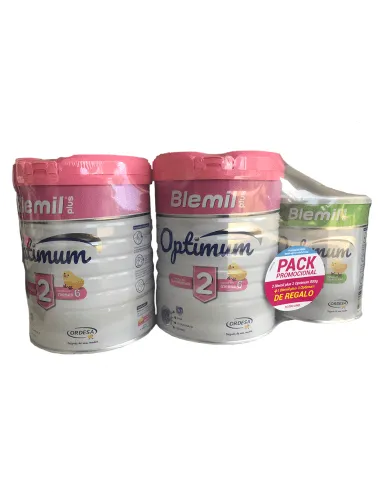 BLEMIL OPTIMUM 2 LECHE DE CONTINUACIÓN PACK 2 X 800 G + REGALO BLEMIL 3 200 G