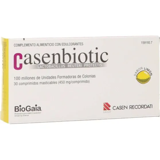 Casenbiotic Comprimidos Sabor Limón 30 Comprimidos