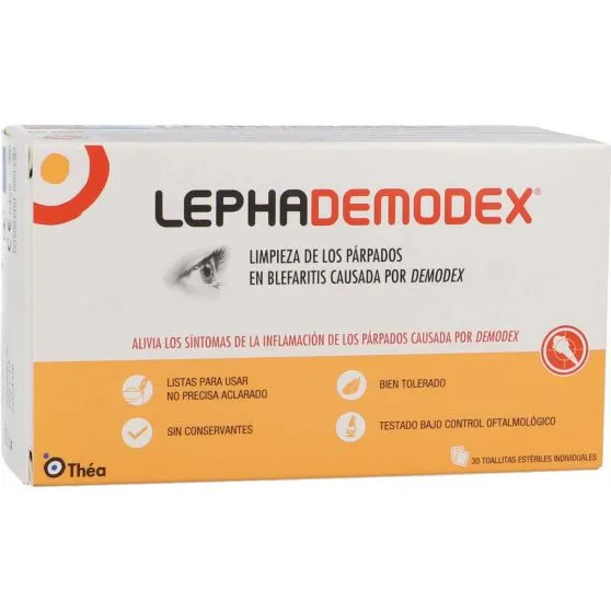 Lephademodex Toallitas Estériles Limpieza de Párpados y Blefaritis