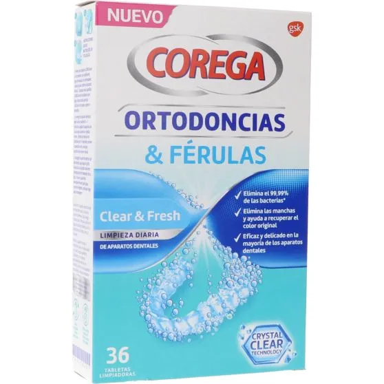 Corega Ortodoncias y Férulas 36 Tabletas