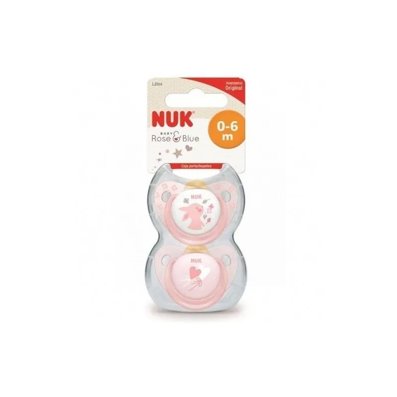 Chupete Nukete T1 Rose 2 Uds.