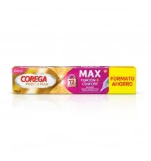 Corega Power Max Fijación + Confort Crema Adhesiva Dental 70g