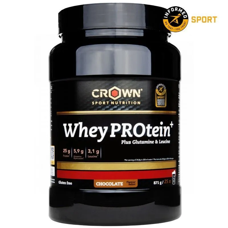 Crown Sport Whey Protein+ Proteína de Suero de Leche Sabor Chocolate 838g