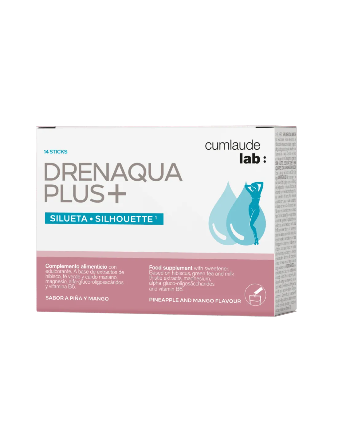 CUMLAUDE Drenaqua Plus+ Sabor Piña y Mango 14 Sticks