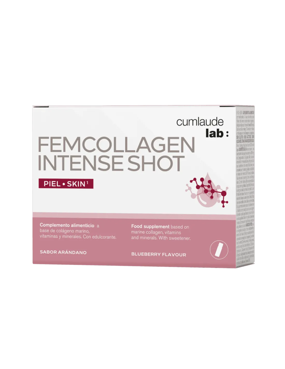 CUMLAUDE Femcollagen Intense Shot Sabor Arándano 7 Frascos de 25 ml