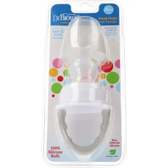 Dr. Brown's Alimentador Antiahogo de silicona Gris