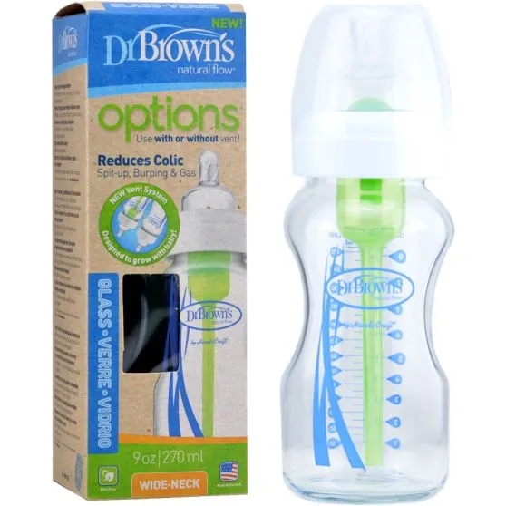 Dr Brown´s Biberón 270 ml Vidrio Boca Ancha