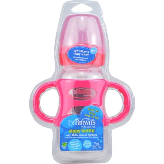Dr. Brown's Biberón de Transición Rosa