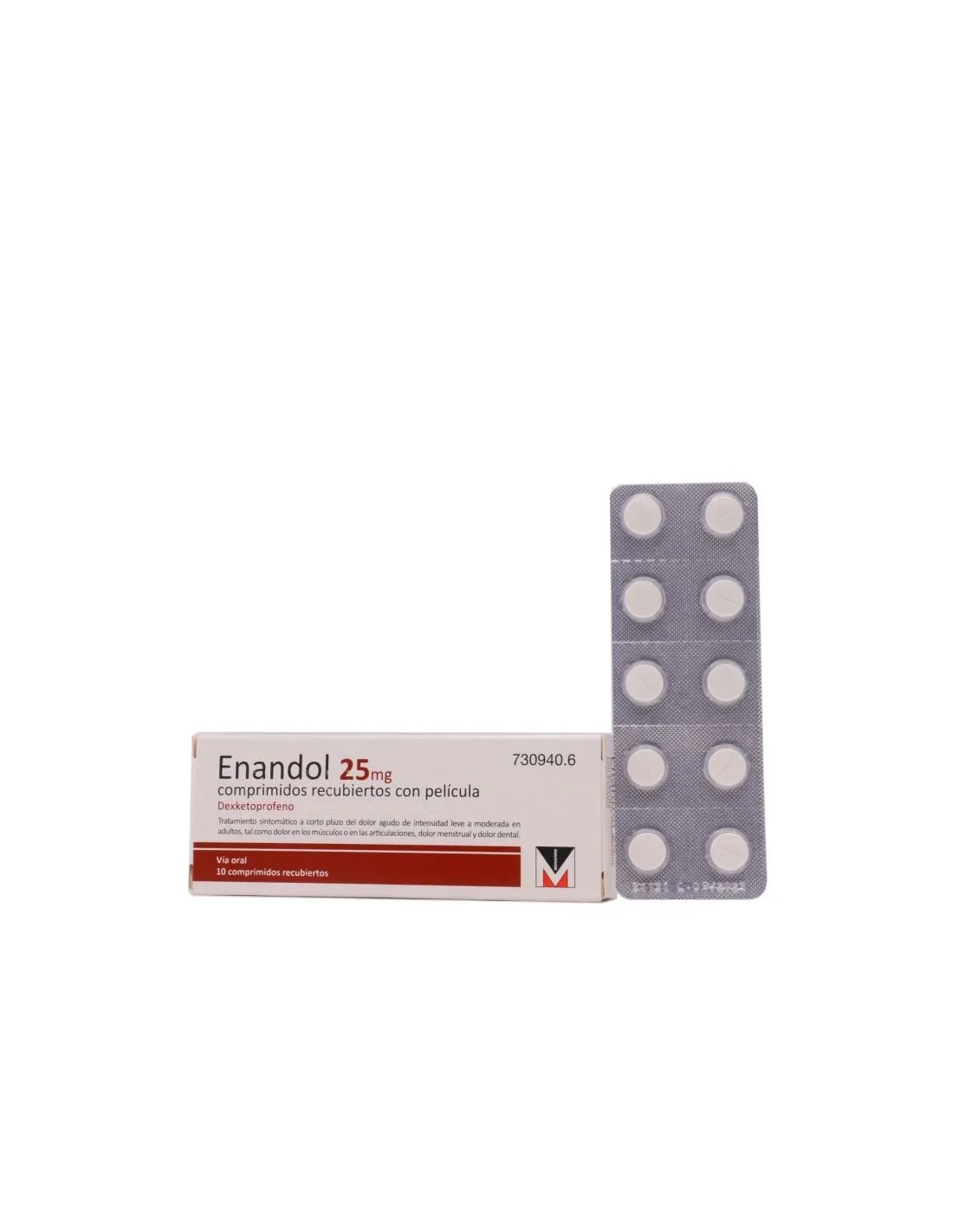 Enandol 25mg 10 Comprimidos Recubiertos Dexketoprofeno