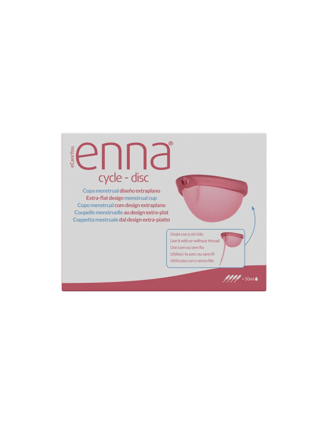 ENNA Cycle-Disc Copa Menstrual Diseño Extraplano 50 ml