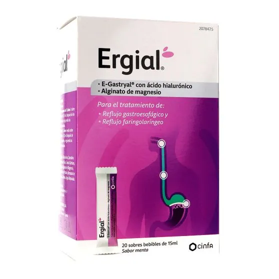 Ergial Alivio eficaz para el reflujo faringolaríngeo y gastroesofágico