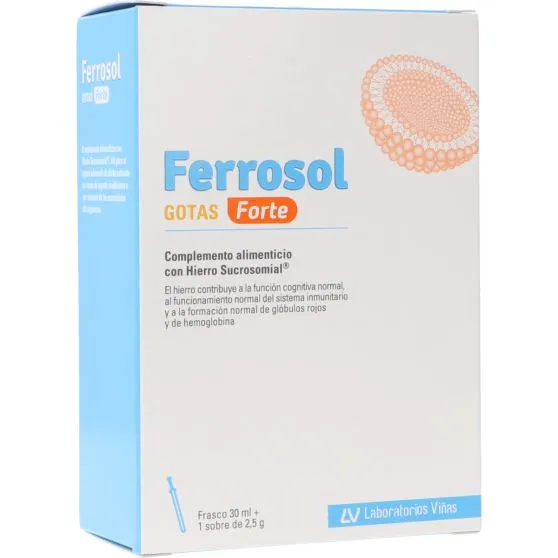 Ferrosol Gotas Forte Frasco 30 ml + 1 Sobre 2.5 g
