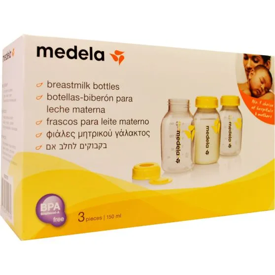 Medela 3 Botellas-Biberón para Recoger Leche Materna