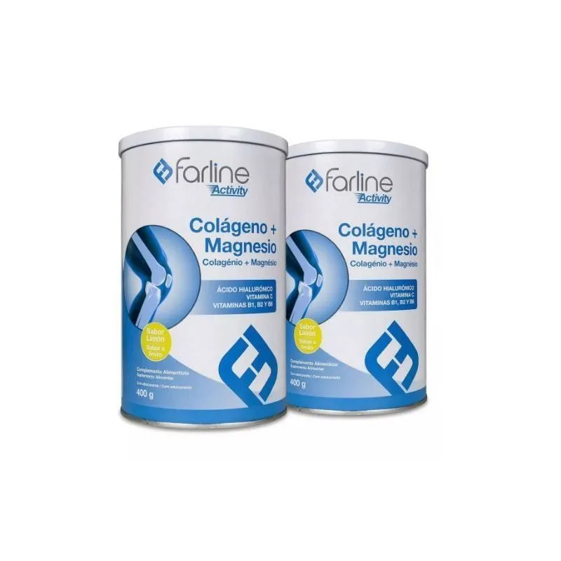 Farline Activity Colágeno y Magnesio Sabor Limón Duplo 2 x 400