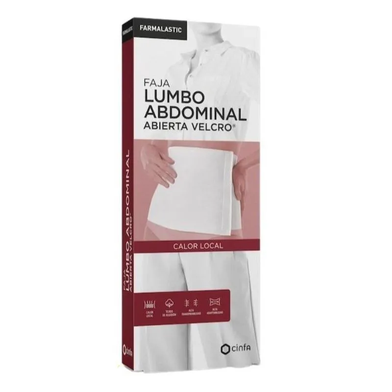Farmalastic Faja Lumboabdominal Abierta con Velcro Talla Pequeña Color Blanco