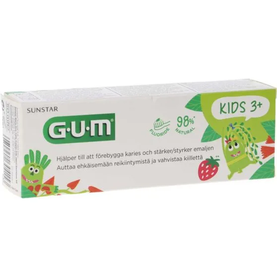 Gum Gel Dentífrico infantil de fresa +3