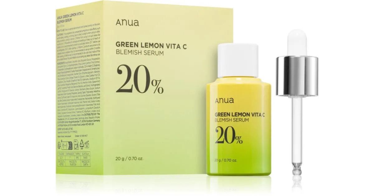Anua Green Lemon Vita C Brightening Serum with Vitamin C Against Skin Spots 20 g