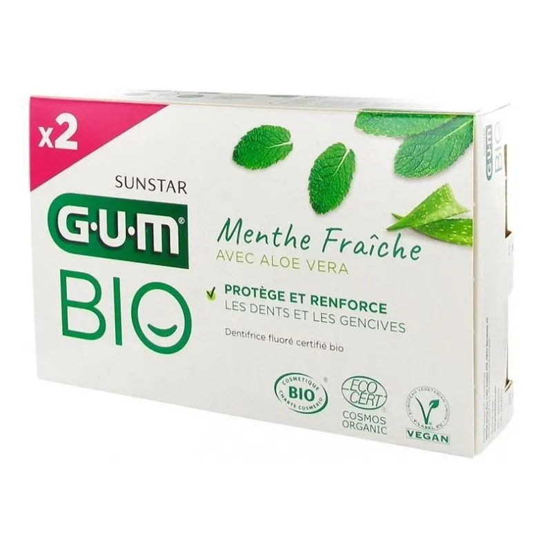 Gum Bio Menta Fresca Con Aloe Pack Duplo 2x75ML
