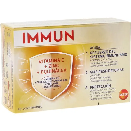 Immun Vitamina C + Zinc + Equinácea 60 Comprimidos