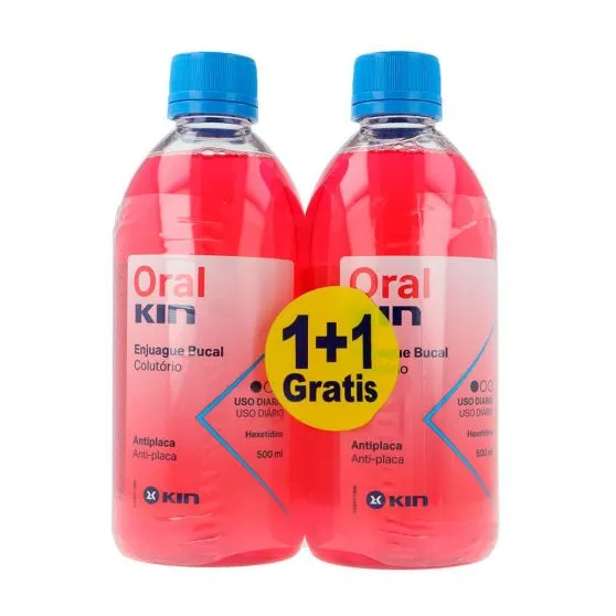 Kin Oral Colutorio Anti-placa 500 ml Pack 2 x 1