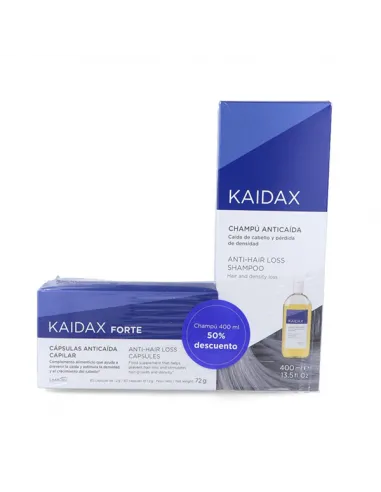 KAIDAX CHAMPÚ ANTICAÍDA 400 ML + KAIDAX FORTE ANTICAÍDA 60 CÁPSULAS PACK