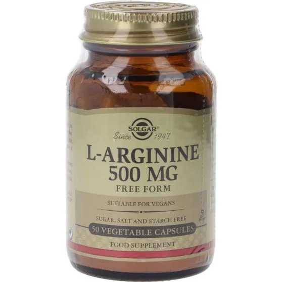 Solgar L- Arginina 500mg 50 cápsulas