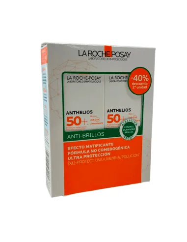 LA ROCHE POSAY ANTHELIOS 50+ ANTIBRILLOS TOQUE SECO 50 ML DUPLO