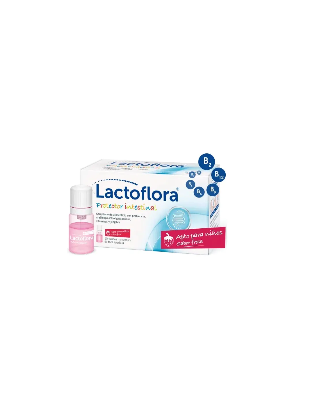 Lactoflora Protector Intestinal Infantil 10 Frascos Sabor Fresa