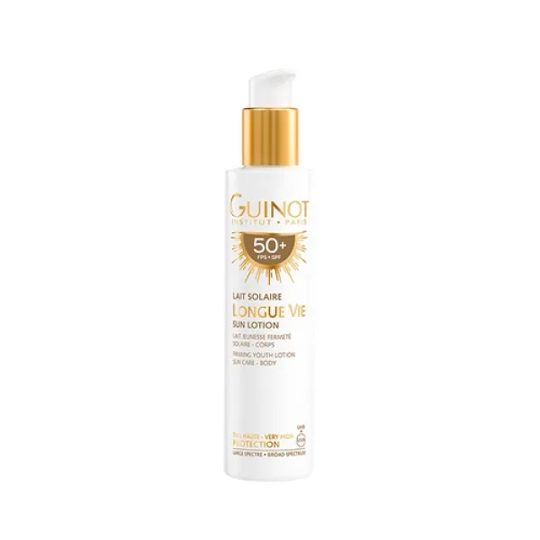 Lait Solaire Longue Vie Fps 50+ | Loción solar de larga duración SPF 50+ 150ml - Guinot ®