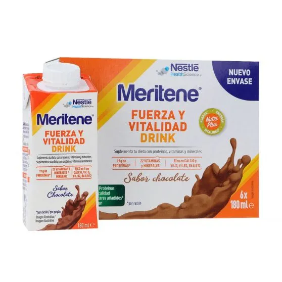 Meritene Fuerza y Vitalidad Pack Batidos de Chocolate 6 uds