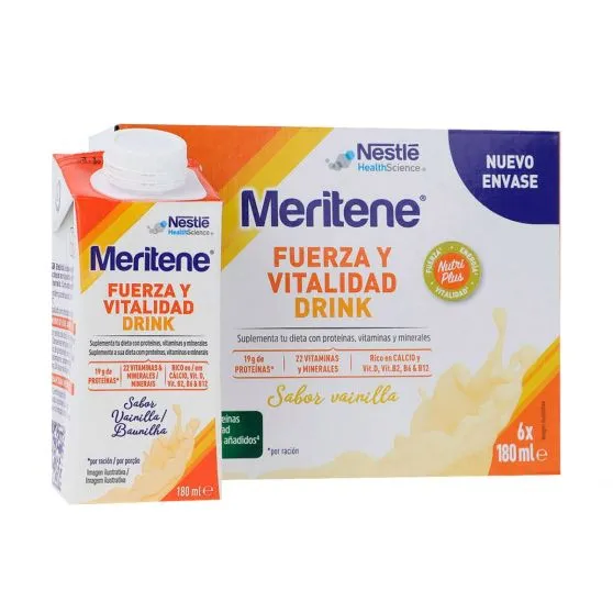 Meritene Fuerza y Vitalidad Batidos de Vainilla 6 uds