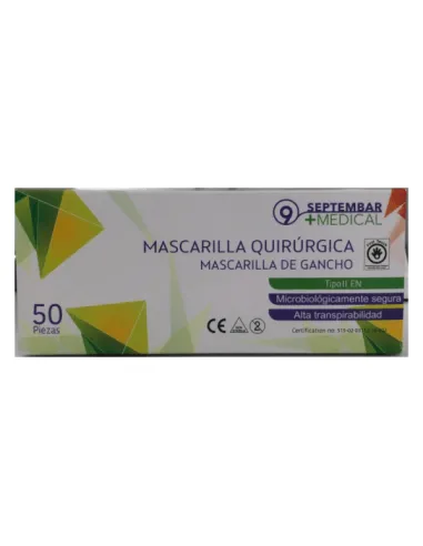 MASCARILLA QUIRURGICA SEPTEMBAR BLANCA 50 UND