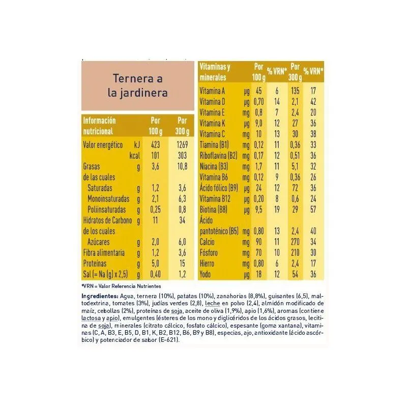 Meritene Puré Ternera la Jardinera 300gr