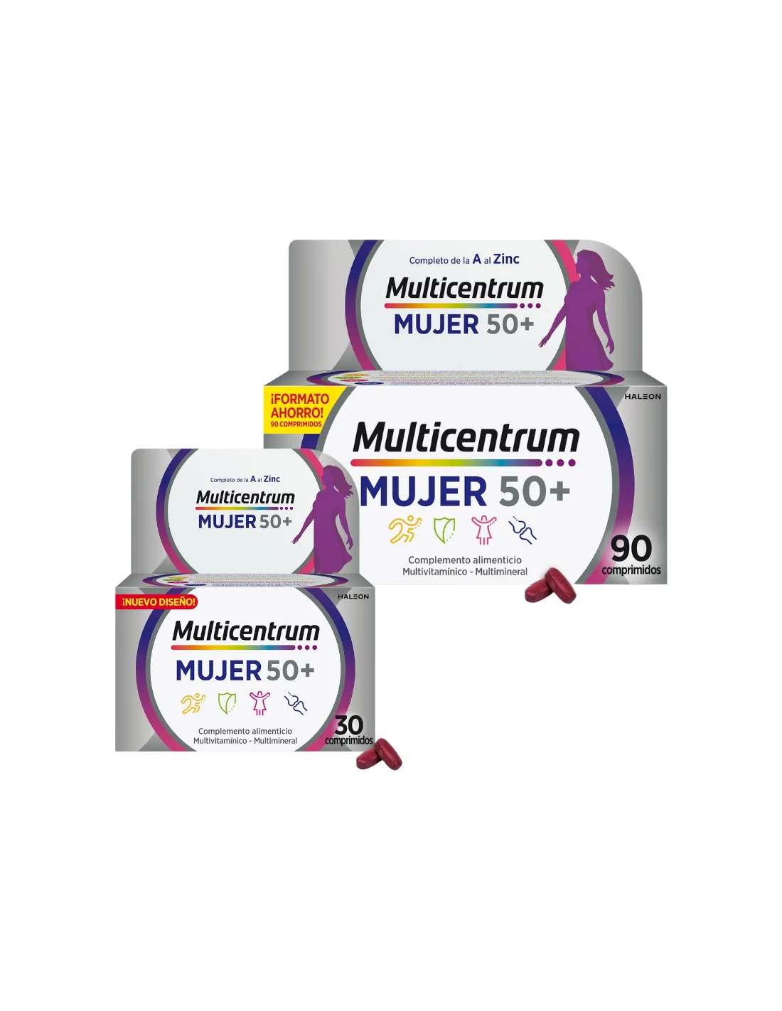 Multicentrum Mujer 50+, 90+30 Comprimidos