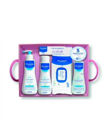 MUSTELA CANASTILLA BEBÉ ROSA